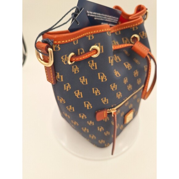 Dooney‎ Bourke Gretta SMALL Drawstring Logo Bucket  NAVY NWT - Picture 13 of 16